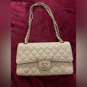 Apricot-Nude Quilted Bag